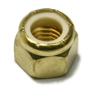 3/8-16 BRASS NYLOCK NUT