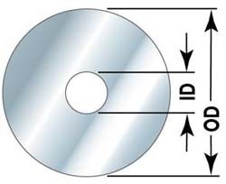 3/16 X 1-1/4" FENDER WASHER PLATED