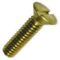 10/24 X 1" BRASS FLAT HEAD SLOTTED MACHINE SCREW