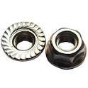 3/8-24 SERRATED FLANGE NUT - PLATED