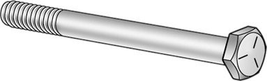 1/2-20 X 2" GRADE 5 HEX CAP SCREW SAE - PLATED