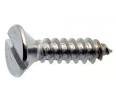 10 X 1" 18/8SS FLAT HEAD SLOT SHEET METAL SCREW