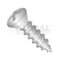 #12 X 1/2" 316SS OVAL HEAD PHILLIPS TAPPING SCREW
