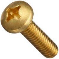 8/32 X 1" BRASS PAN HEAD PHILLIPS MACHINE SCREW