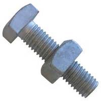 3/4-10 X 2" SQUARE HEAD BOLT, GALV WITH GALV SQUARE NUT ON EACH BOLT